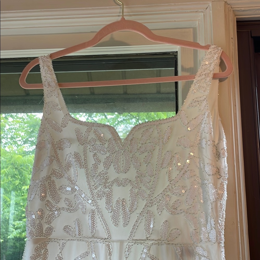 Elegant White Sequin Jumpsuit